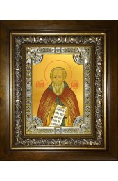 Икона Александр Свирский, 18x24 см, со стразами, в деревянном киоте, арт вк-3586