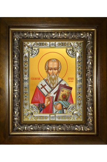 Икона Анатолий Константинопольский, 18x24 см, со стразами, в деревянном киоте, арт вк-3631