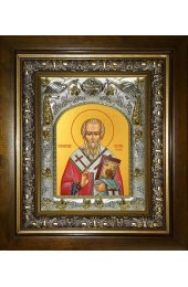 Икона Анатолий Константинопольский, 14x18 см, в деревянном киоте 20х24 см, арт вк-3636