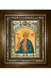 Икона Андрей Христа ради юродивый, 14x18 см, в деревянном киоте 20х24 см, арт вк-3639