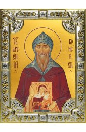 Икона Арсений Коневский серебро 18 х 24 со стразами, арт вк-3667