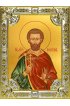 Икона Валентин мученик серебро 18 х 24 со стразами, арт вк-3673