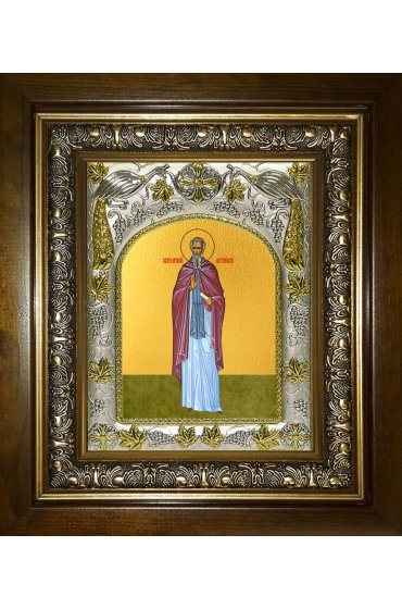 Икона Арсений Латрийский, 14x18 см, в деревянном киоте 20х24 см, арт вк-3681