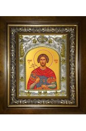 Икона Артемий Антиохийский, 14x18 см, в деревянном киоте 20х24 см, арт вк-3685