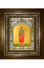 Икона Валерий Мелетинский, 14x18 см, в деревянном киоте 20х24 см, арт вк-3695