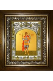 Икона Валерий Севастийский, 14x18 см, в деревянном киоте 20х24 см, арт вк-3696