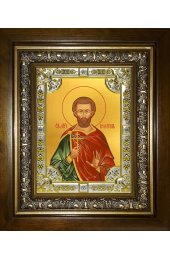 Икона Валентин мученик, 18x24 см, со стразами, в деревянном киоте, арт вк-3706
