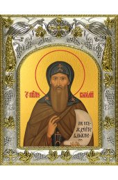 Икона Виталий Александрийский 14x18 в серебряном окладе, арт вк-3721