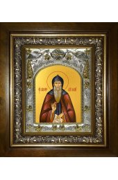 Икона Варсонофий великий, 14x18 см, в деревянном киоте 20х24 см, арт вк-3735