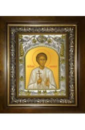 Икона Василий Мангазейский, 14x18 см, в деревянном киоте 20х24 см, арт вк-3737