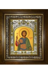 Икона Виктор Никомидийский, 14x18 см, в деревянном киоте 20х24 см, арт вк-3744