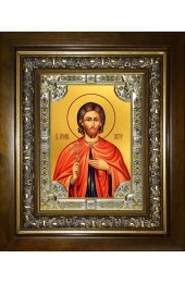Икона Виктор Коринфский, 18x24 см, со стразами, в деревянном киоте, арт вк-3759
