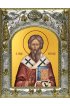 Икона Геннадий Новгородский 14x18 в серебряном окладе, арт вк-3765