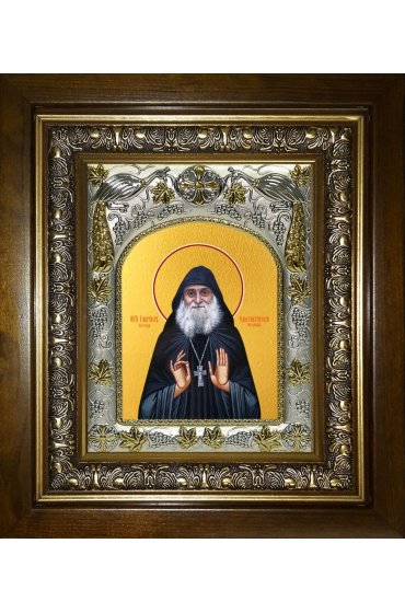 Икона Гавриил Ургебадзе, 14x18 см, в деревянном киоте 20х24 см, арт вк-3777