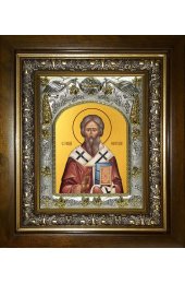 Икона Геннадий Новгородский, 14x18 см, в деревянном киоте 20х24 см, арт вк-3778