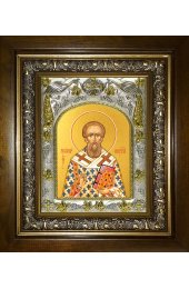 Икона Георгий Константинопольский, 14x18 см, в деревянном киоте 20х24 см, арт вк-3782