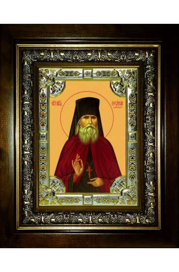 Икона Георгий Даниловский, 18x24 см, со стразами, в деревянном киоте, арт вк-3795