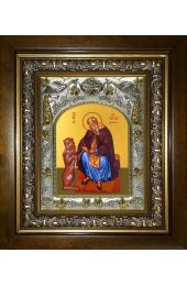 Икона Герасим Иорданский, 14x18 см, в деревянном киоте 20х24 см, арт вк-3836
