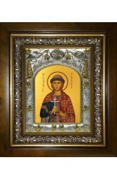 Икона Глеб благоверный князь, 14x18 см, в деревянном киоте 20х24 см, арт вк-3841