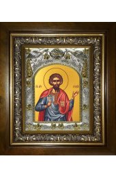 Икона Гордий Каппадокийский, 14x18 см, в деревянном киоте 20х24 см, арт вк-3843