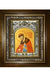 Икона Дмитрий Донской, 14x18 см, в деревянном киоте 20х24 см, арт вк-3854