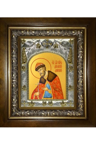 Икона Дмитрий Донской, 14x18 см, в деревянном киоте 20х24 см, арт вк-3854