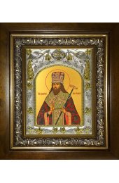 Икона Дмитрий Ростовский, 14x18 см, в деревянном киоте 20х24 см, арт вк-3857