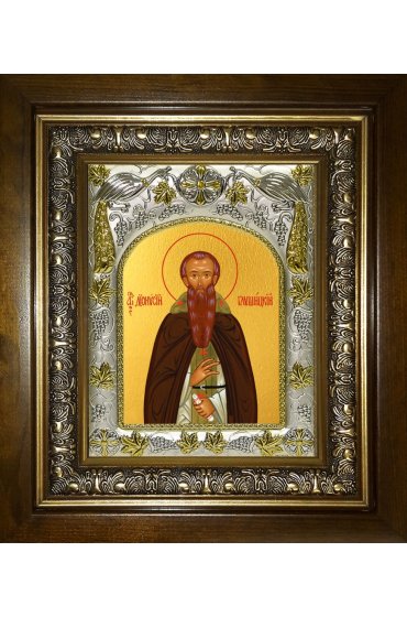Икона Дионисий Глушицкий, 14x18 см, в деревянном киоте 20х24 см, арт вк-3859
