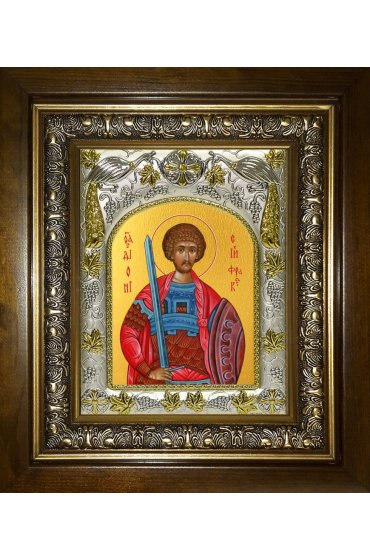 Икона Дионисий Фракийский, 14x18 см, в деревянном киоте 20х24 см, арт вк-3861