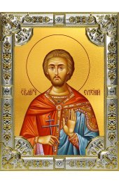 Икона Евгений Севастийский 18 х 24 со стразами, арт вк-3891