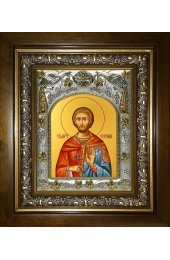 Икона Евгений Севастийский, 14x18 см, в деревянном киоте 20х24 см, арт вк-3903
