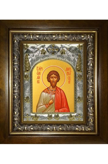 Икона Емилиан Доростольский, 14x18 см, в деревянном киоте 20х24 см, арт вк-3905