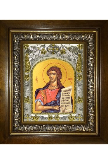 Икона Захария Серповидец, 14x18 см, в деревянном киоте 20х24 см, арт вк-3909