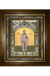 Икона Игнатий Богоносец, 14x18 см, в деревянном киоте 20х24 см, арт вк-3915