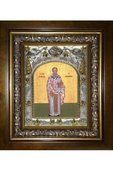 Икона Игнатий Богоносец, 14x18 см, в деревянном киоте 20х24 см, арт вк-3915