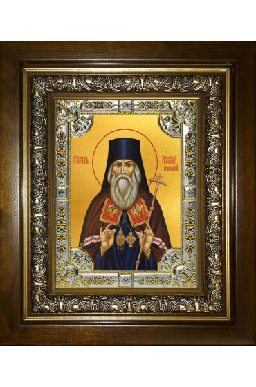 Икона Игнатий Брянчанинов, 18x24 см, со стразами, в деревянном киоте, арт вк-3926