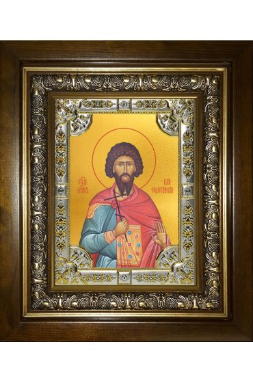 Икона Илиан (Илий) Севастийский, 18x24 см, со стразами, в деревянном киоте, арт вк-3929