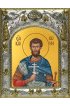 Икона Иоанн (Иван) Воин 14x18 в серебряном окладе, арт вк-3933