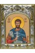 Икона Иоанн (Иван) Воин 14x18 в серебряном окладе, арт вк-3934