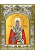 Икона Иона Новгородский 14x18 в серебряном окладе, арт вк-3944