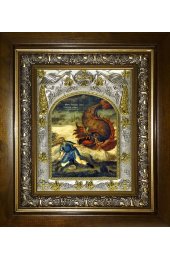 Икона Иона пророк, 14x18 см, в деревянном киоте 20х24 см, арт вк-3976