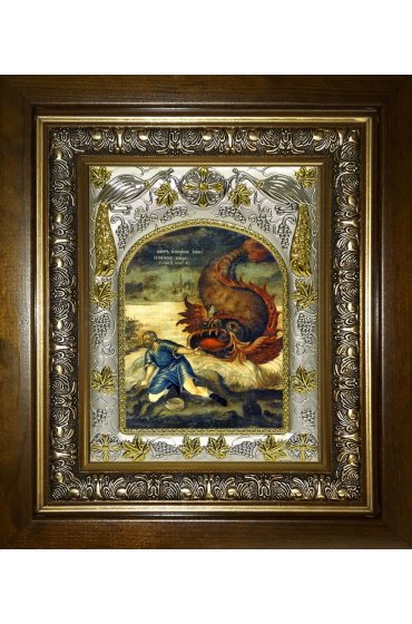 Икона Иона пророк, 14x18 см, в деревянном киоте 20х24 см, арт вк-3976