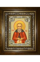 Икона Иосиф Волоцкий, 18x24 см, со стразами, в деревянном киоте, арт вк-3991
