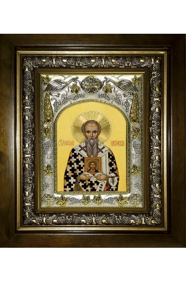 Икона Кирилл Катанский, 14x18 см, в деревянном киоте 20х24 см, арт вк-4015