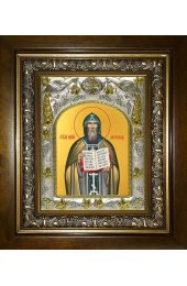 Икона Кирилл равноапостольный, 14x18 см, в деревянном киоте 20х24 см, арт вк-4017