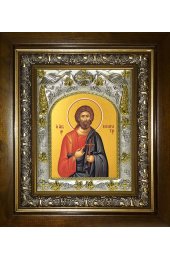 Икона Кодрат Никомидийский, 14x18 см, в деревянном киоте 20х24 см, арт вк-4018