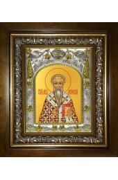 Икона Лев Катанский, 14x18 см, в деревянном киоте 20х24 см, арт вк-4043