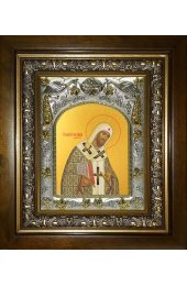 Икона Леонтий епископ Ростовский, 14x18 см, в деревянном киоте 20х24 см, арт вк-4047