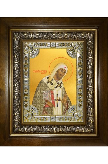 Икона Леонтий епископ Ростовский, 18x24 см, со стразами, в деревянном киоте, арт вк-4053