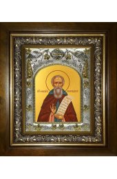 Икона Макарий Желтоводский и Унженский, 14x18 см, в деревянном киоте 20х24 см, арт вк-4087